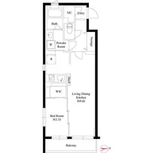 ハーモニーレジデンス新宿四谷【3階】の間取り