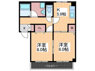 ソレアードM【2階】の間取り