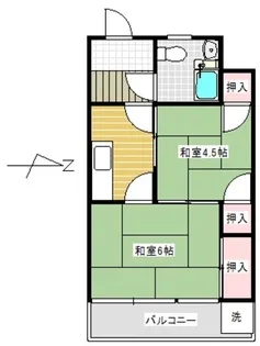 網野マンション【3階】の間取り