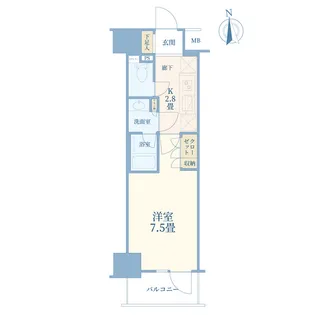 デュオステージ蒲田【8階】の間取り