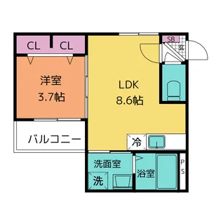 フォーシーズンズ川名【3階】の間取り