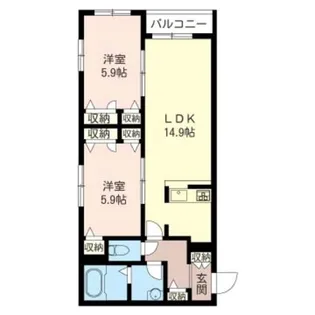 埼玉県戸田市喜沢2【マンション】の間取り