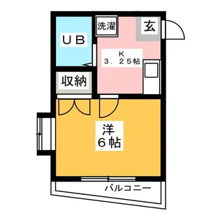 1Kの間取り画像