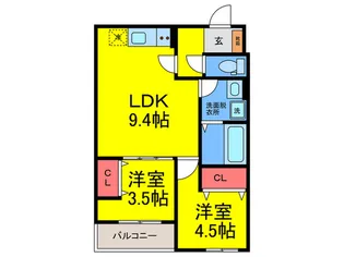 D porta eterno【1階】の間取り