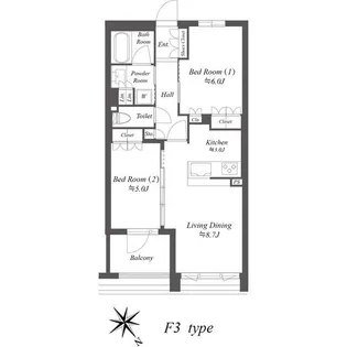ザ・ケンジントン・レジデンス上池台【3階】の間取り