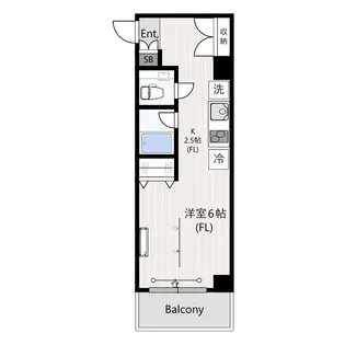 1Rの間取り画像