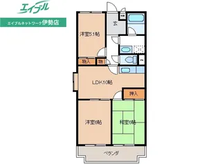 ヴェルドミールさくらぎ【1階】の間取り