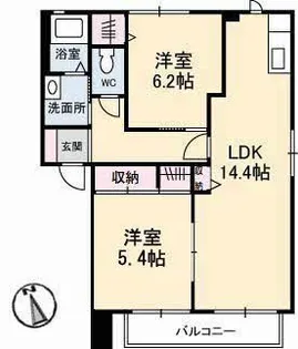 ハイマットメゾン D棟【2階】の間取り