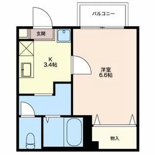 新潟県新潟市中央区関屋大川前1【アパート】の間取り