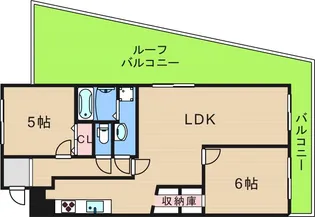 開成サンハイツ玉出【2階】の間取り