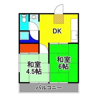 コーポトヨオカ【1階】の間取り