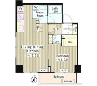 ソラーニ目黒不動前【3階】の間取り