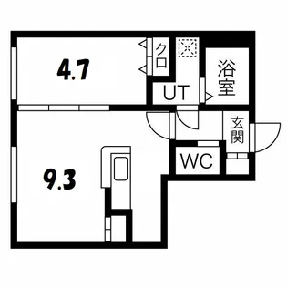 1LDKの間取り画像