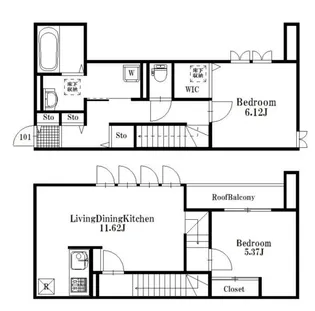 ソル プエンテ六町【1階】の間取り
