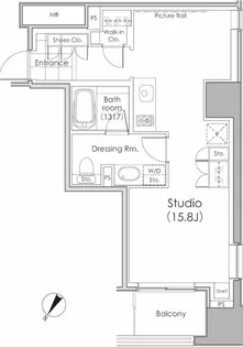 パークハビオ水天宮前【5階】の間取り