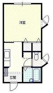 新潟県新発田市本町3【アパート】の間取り