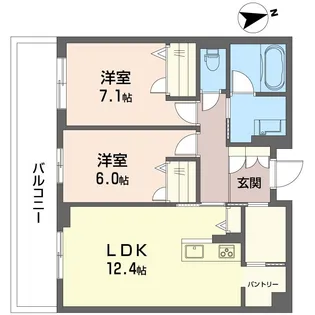 グリナージュ リリア【2階】の間取り