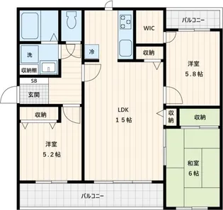 アイランドホームズ【2階】の間取り
