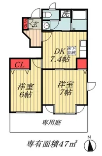 千葉県市川市宮久保2【アパート】の間取り