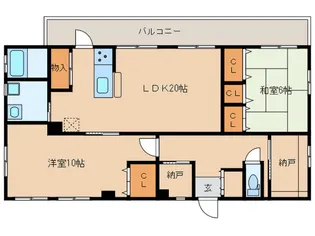 Coco覚王山【2階】の間取り
