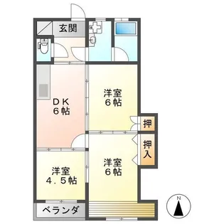 コーポ菊川【4階】の間取り