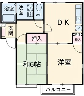 サンハイツ豊原【2階】の間取り