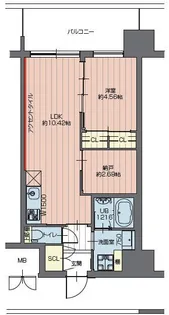 プレジオ川口【6階】の間取り