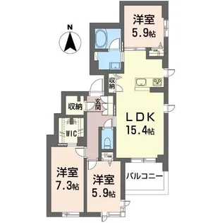リリエート本太【2階】の間取り