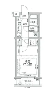 アイルエアポート羽田【4階】の間取り