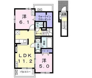 YK ヴィレッジV【2階】の間取り
