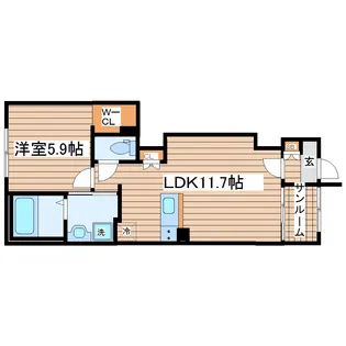 オハナ・ワレア・ハレ【1階】の間取り