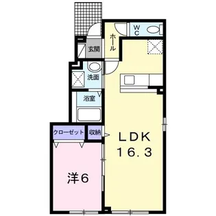 ラッフィナート【1階】の間取り