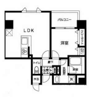 JU TOWER FRONT 北斎ストリート【9階】の間取り