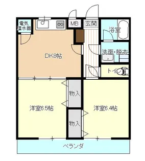 ベル ペイサージュ【2階】の間取り