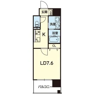 ESTASIA熊本駅前【4階】の間取り