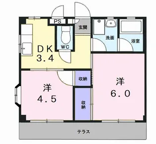 ロイヤルパレス松原【1階】の間取り
