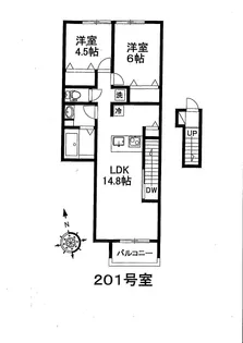ハイムイシマ【2階】の間取り