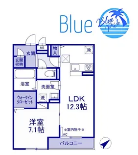 Crest西鎌倉【1階】の間取り