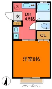 カーサ・ソーレ松原【1階】の間取り