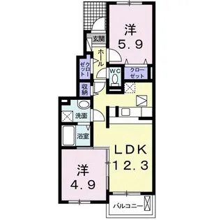 シャルマン オーブ【1階】の間取り