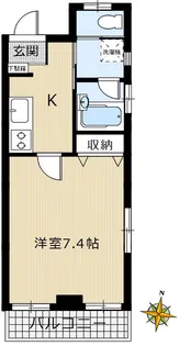 ユテライズ桜木【1階】の間取り