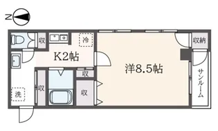 尾山台QSハイム【3階】の間取り