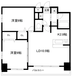 セントジェームス【6階】の間取り