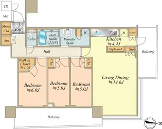 パークタワー晴海【24階】の間取り