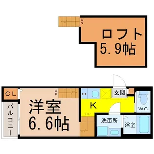ハーモニーテラス靖国町V【1階】の間取り
