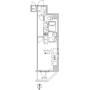 スペーシア住吉【5階】の間取り