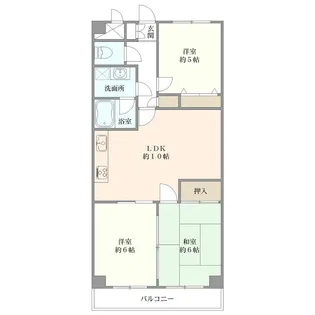 ホポロ東万代【1階】の間取り