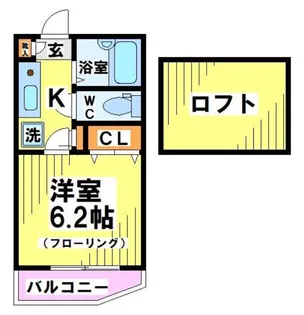 ルーブル参番館【1階】の間取り