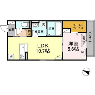 ルミエール クリハラG【3階】の間取り