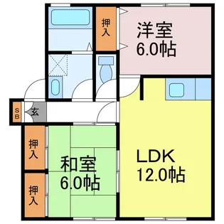 ボンヌシェール矢倉B棟【2階】の間取り